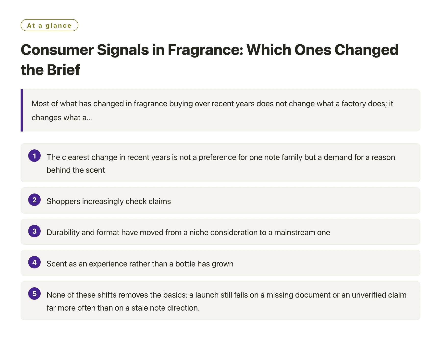 Consumer Signals in Fragrance: Which Ones Changed the Brief——全文要点速览